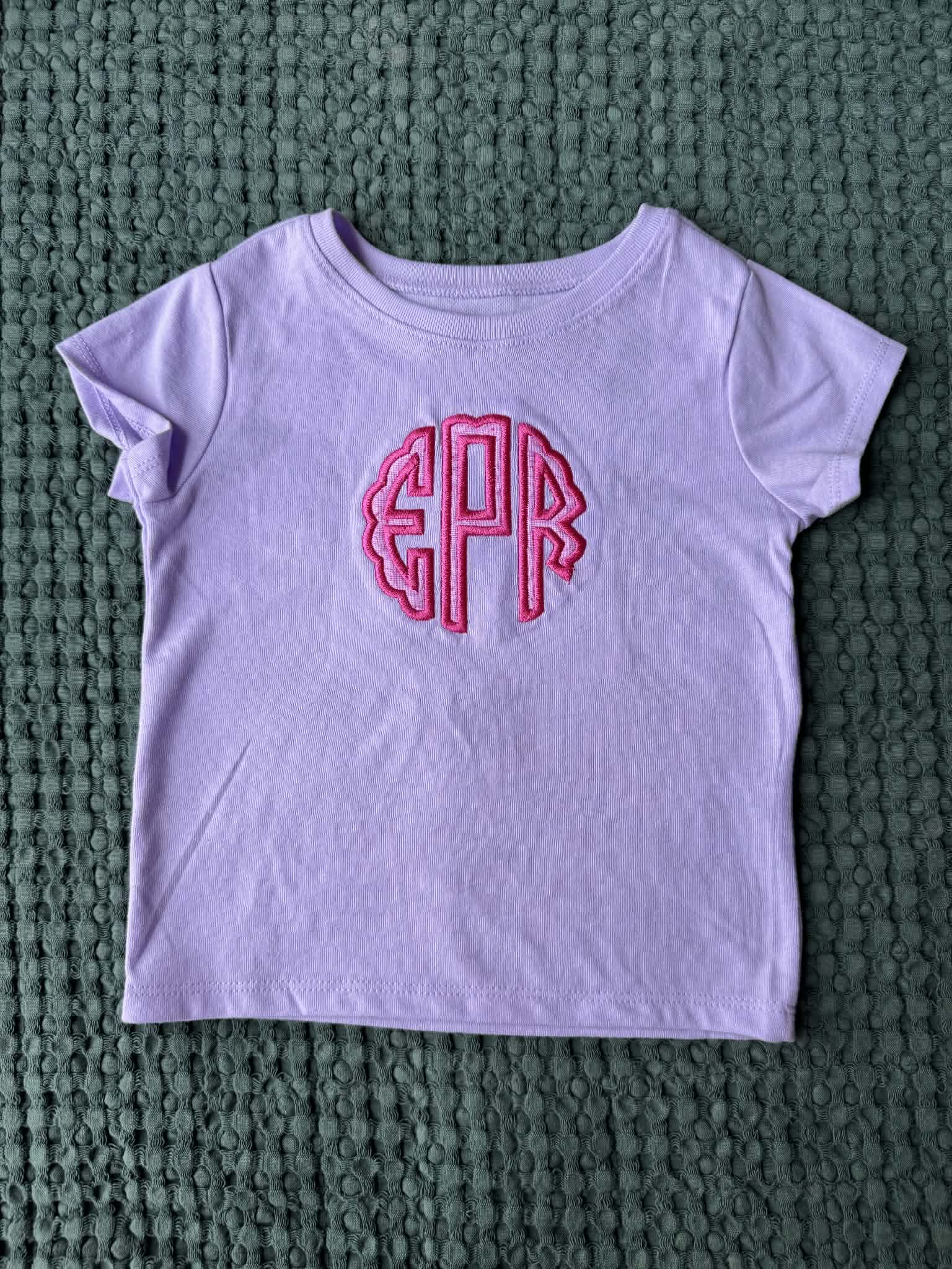 Personalized Embroidered Monogram T-Shirt