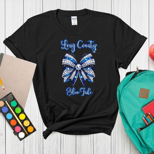 Long County Blue Tide Spirit Tee – Bow Design