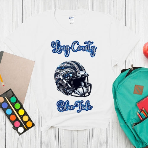 Long County Blue Tide Spirit Tee – Helmet Design