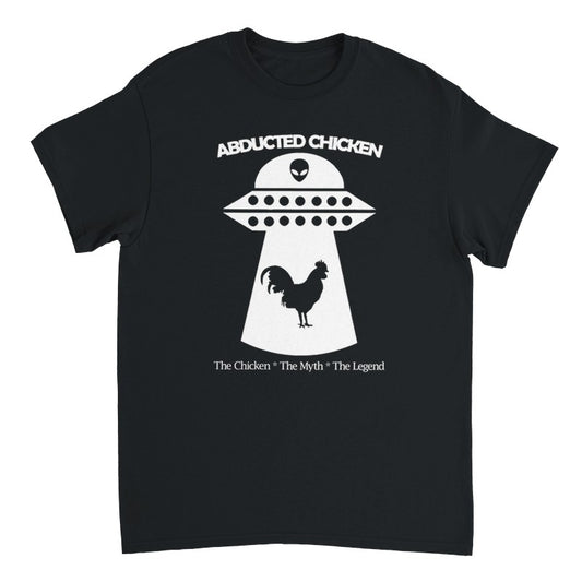 "Abducted Chicken" UFO Meme T-Shirt by Pancake Cat Pancake Cat