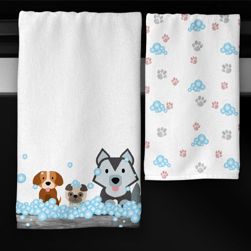 Clean Dog Towel Set TKB Custom Design