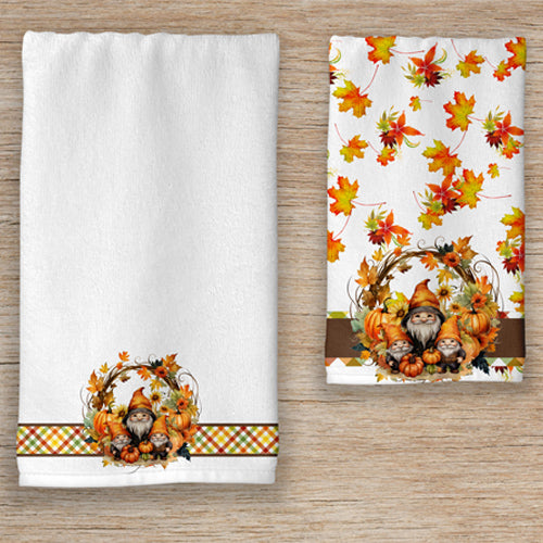 Gnome for Fall Towel Set