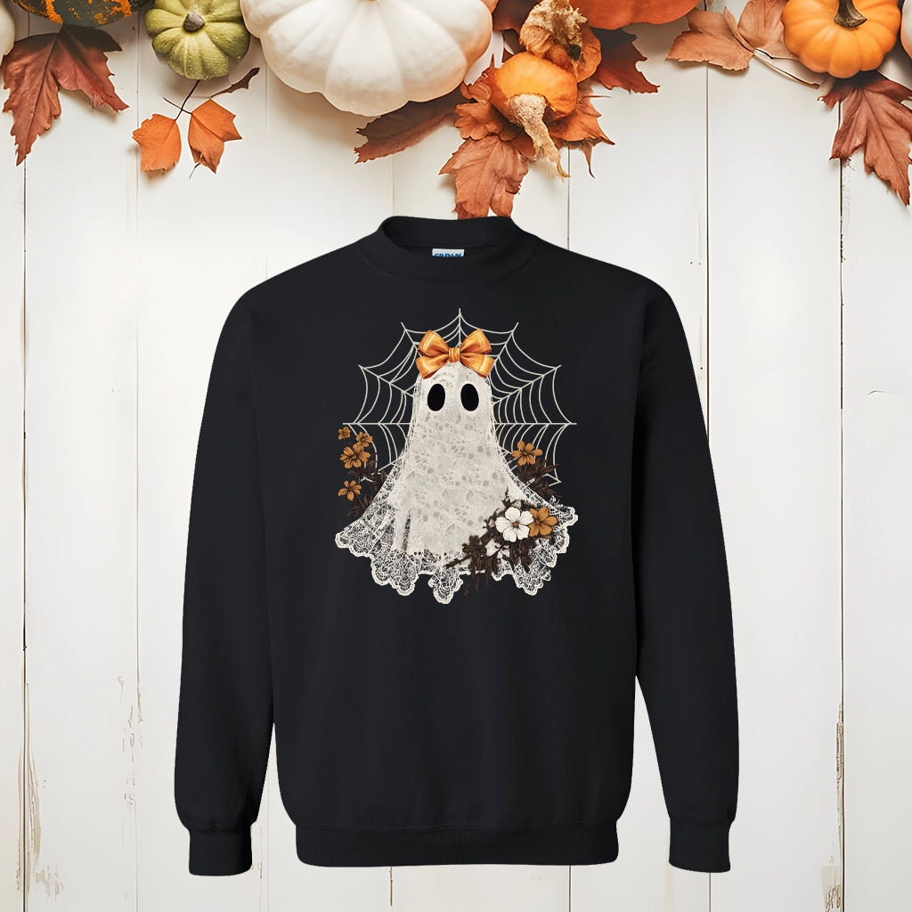 Ghostly Lace & Fall Blooms Crewneck TKB Custom Design