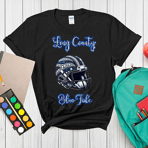 Long County Blue Tide Spirit Tee – Helmet Design