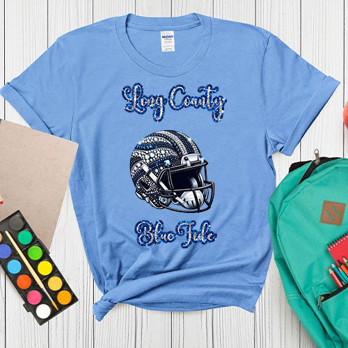 Long County Blue Tide Spirit Tee – Helmet Design