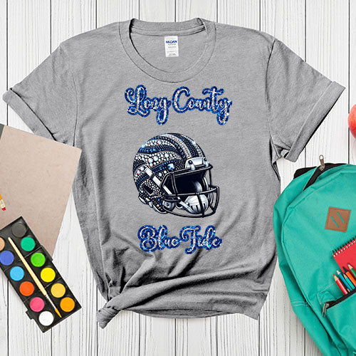 Long County Blue Tide Spirit Tee – Helmet Design