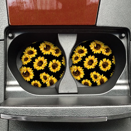 Sunflower Car Coaster Set TKB Custom Design