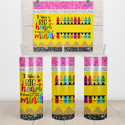 Big Heart Teacher Tumbler TKB Custom Design