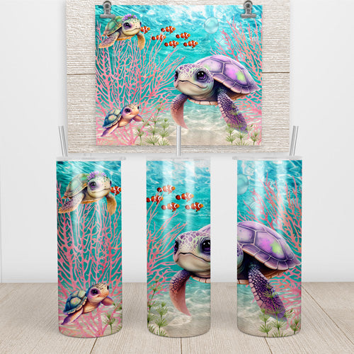 Opal Turtle and Friends Tumbler TKB Custom Design